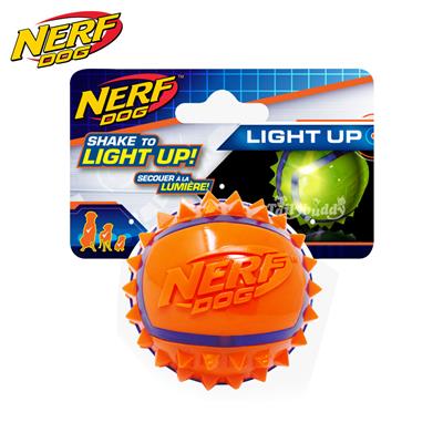 Nerf Dog (Light Up) LED Spike Ball ของเล่นสุนัข บอลหนาม ช่วยขัดฟัน มีไฟ LED กระพริบ เล่นสนุกแม้กลางคืน (2.5")